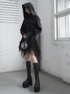 Veste Zippée PUNK RAVE 'lune Noire' -DISCOBOLE Soldes dsc02747 900