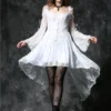 Robe Gothique Blanche DARK IN LOVE -DISCOBOLE Soldes dw053wh