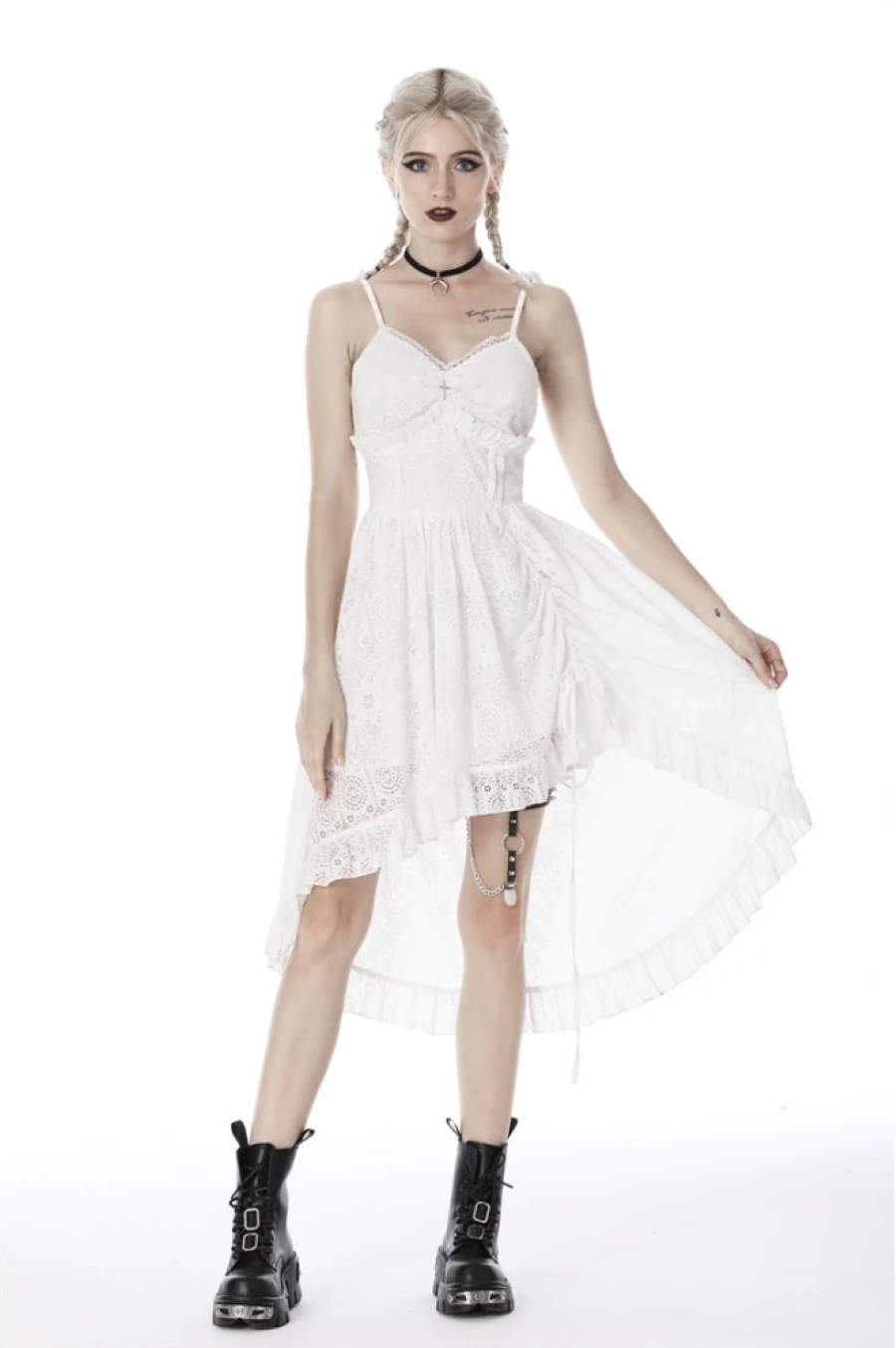 Robe Gothique Blanche DARK IN LOVE 'Aeriel' 5 Robe Gothique Blanche DARK IN LOVE 'Aeriel' â Image 3