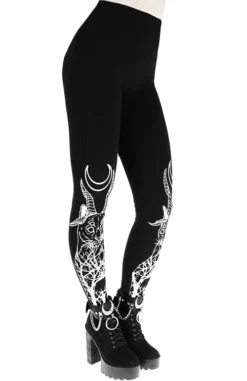 Leggings Noir RESTYLE 'domonic Cat' -DISCOBOLE Soldes eng pl demonic cat leggings black gothic leggings 1850 5 900