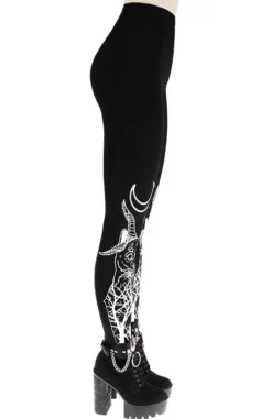 Leggings Noir RESTYLE 'domonic Cat' -DISCOBOLE Soldes eng pl demonic cat leggings black gothic leggings 1850 6 900