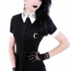 Chemisier Occulte Manches Courtes RESTYLE -DISCOBOLE Soldes eng pl white collar with embroidery gothic blouse moon child shirt 1605 1 900