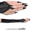Mitaines Gothique SINISTER En Velours -DISCOBOLE Soldes g001 blacksatinlycragothicglovesbysinister