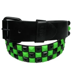 Ceinture Cloutée Verte Et Noire
