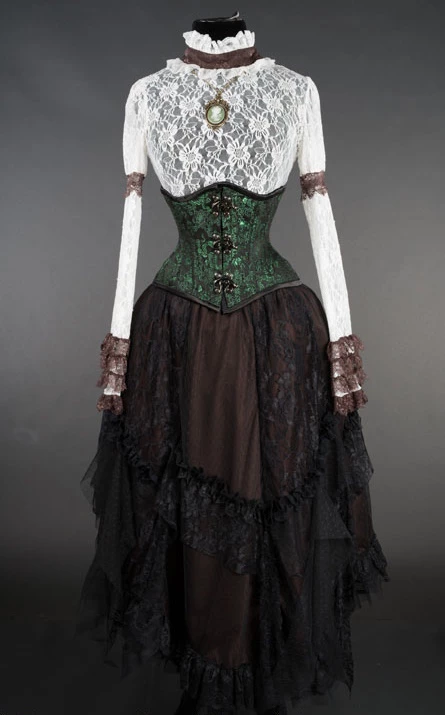 Jupe Steampunk à Volants 3 Jupe Steampunk à Volants