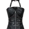 Corset Gothique Noir 'miss Sirenia' -DISCOBOLE Soldes h3862 03