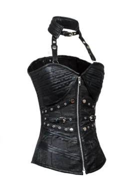 Corset Gothique Noir 'miss Sirenia' -DISCOBOLE Soldes h3862 05