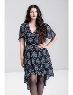 Robe Légère HELL BUNNY 'Lost Whispers' -DISCOBOLE Soldes hlb40189 lost whispers dress blk 011 900