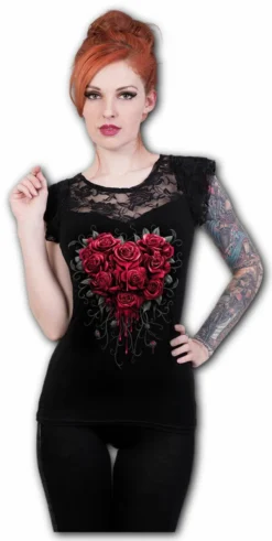 Haut Gothique SPIRAL 'bleeding Heart' -DISCOBOLE Soldes image zoom352 900