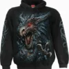 Sweat Capuche Dark Wear SPIRAL 'Dragon's Lair' -DISCOBOLE Soldes images4 900