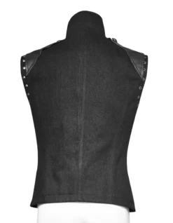 Veste Steampunk Néo Militaire Sans Manches -DISCOBOLE Soldes img 3218