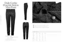 Pantalon Gothique Victorien Homme PUNK RAVE 9 Pantalon Gothique Victorien Homme PUNK RAVE -DISCOBOLE Soldes k 2384