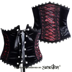 Serre-taille Gothique Noir Et Rouge SINISTER