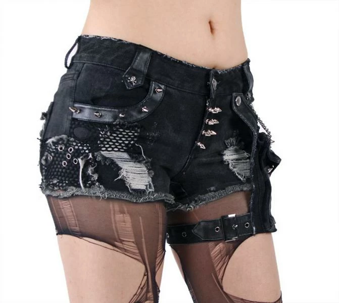 Short Gothique Femme PUNK RAVE 3 Short Gothique Femme PUNK RAVE