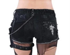 Short Gothique Femme PUNK RAVE 10 Short Gothique Femme PUNK RAVE -DISCOBOLE Soldes k1273