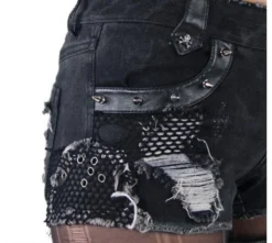 Short Gothique Femme PUNK RAVE 12 Short Gothique Femme PUNK RAVE -DISCOBOLE Soldes k1276