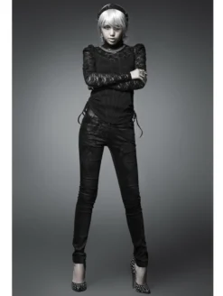 Pantalon Gothique PUNK RAVE 'obsession' -DISCOBOLE Soldes k166