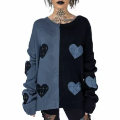Pull Femme Oversize VIXXSIN 'Lexia Jumper' -DISCOBOLE Soldes lexia jumper black grey heartless 900