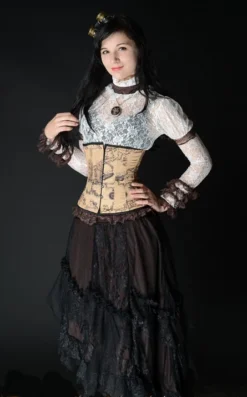 Jupe Steampunk à Volants 8 Jupe Steampunk à Volants -DISCOBOLE Soldes map corset 52 2 900