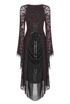 Robe Noire Et Rouge PUNK RAVE 'inkiria Blood' -DISCOBOLE Soldes mg 1784 900