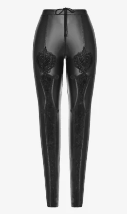 Leggings PUNK RAVE Look Cuir 'nuit Noire' -DISCOBOLE Soldes mg 8309 900