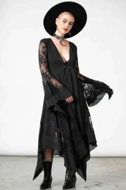 Robe Noire KILLSTAR 'Misty Night' -DISCOBOLE Soldes misty night maxi dress w b x1600 900