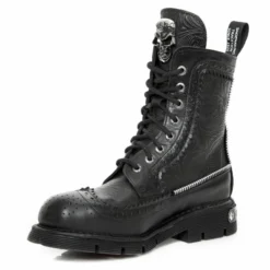 Bottines En Cuir New Rock M.NEWMILI120-C2 -DISCOBOLE Soldes new rock m newmili120 c2 3 zoom