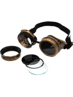 Lunettes Cyber Gothique Googles -DISCOBOLE Soldes novelty steampunk retro motorcycle goggles 12pcs e25 1093 900