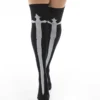 Grandes Chaussettes Noires PAMELA MANN -DISCOBOLE Soldes otksockswithwhitecrossfront 0393web 800x 900