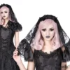Voile Gothique SINISTER En Organza -DISCOBOLE Soldes products h055 lace and organza gothic veil by sinister 900