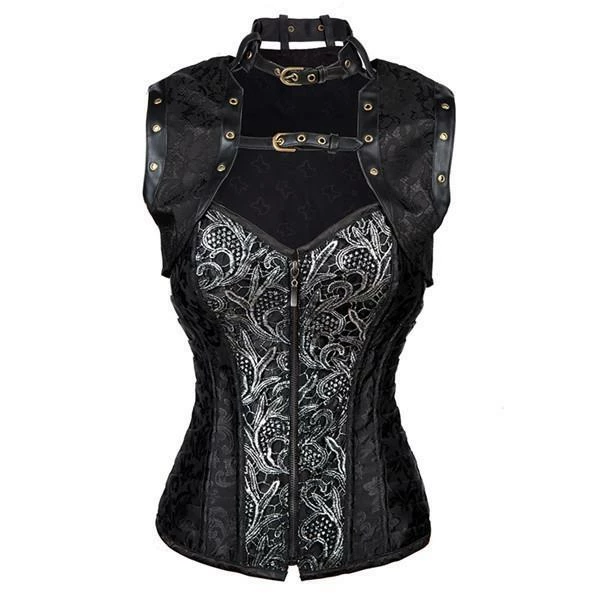 Corset Gothique Noir Et Son Boléro 3 Corset Gothique Noir Et Son Boléro