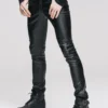 Pantalon Gothique Homme En Simili Cuir Noir -DISCOBOLE Soldes pt022 3