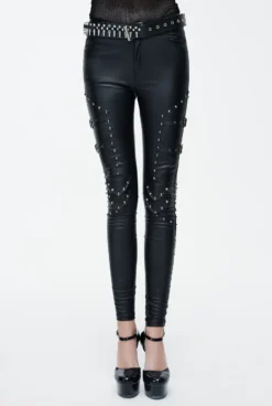Pantalon Slim DEVIL FASHION Look Cuir