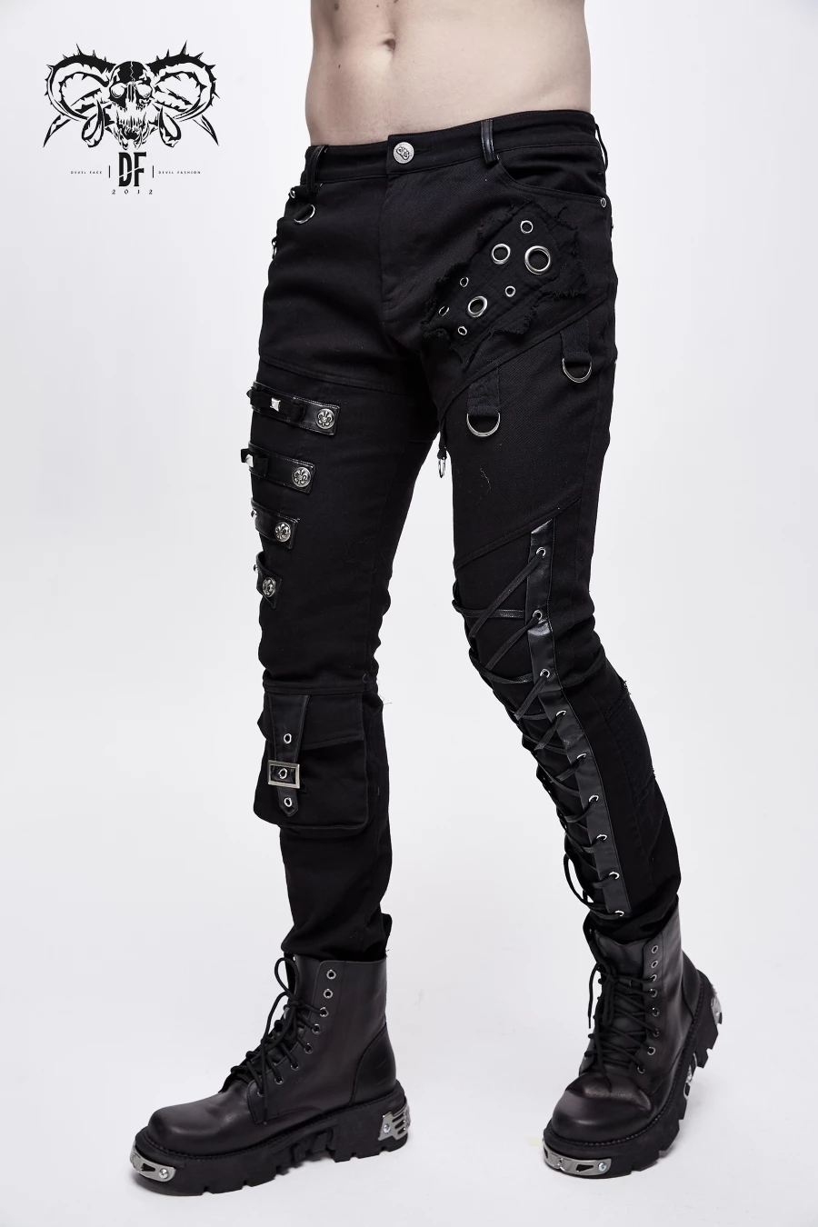 Pantalon DEVIL FASHION 'black Dragan' 4 Pantalon DEVIL FASHION 'black Dragan' â Image 2