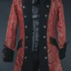 Veste Aristocrate Homme Rouge Et Noire -DISCOBOLE Soldes red royal pirate coat