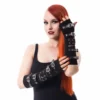 Mitaines Rock/gothique POIZEN INDUSTRIES 'riot' -DISCOBOLE Soldes riot armwarmer black poizen industries 1 900