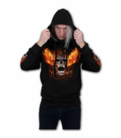 Sweat Capuche Dark Wear SPIRAL 'Rocking The Dead' -DISCOBOLE Soldes rocking the dead sweatshirt a capuche noir2 900