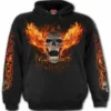 Sweat Capuche Dark Wear SPIRAL 'Rocking The Dead' -DISCOBOLE Soldes rocking the dead sweatshirt a capuche noir 900