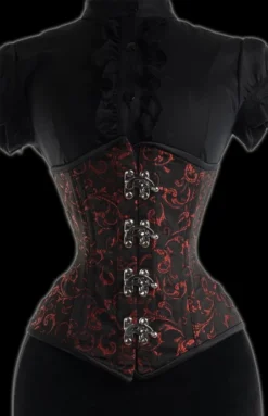 Grand Serre-taille Gothique Brocarde Rouge