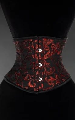 Serre-taille Gothique Brocarde Rouge