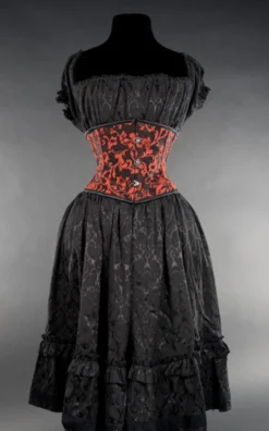 Serre-taille Gothique Brocarde Rouge -DISCOBOLE Soldes ruby waist cincher 900