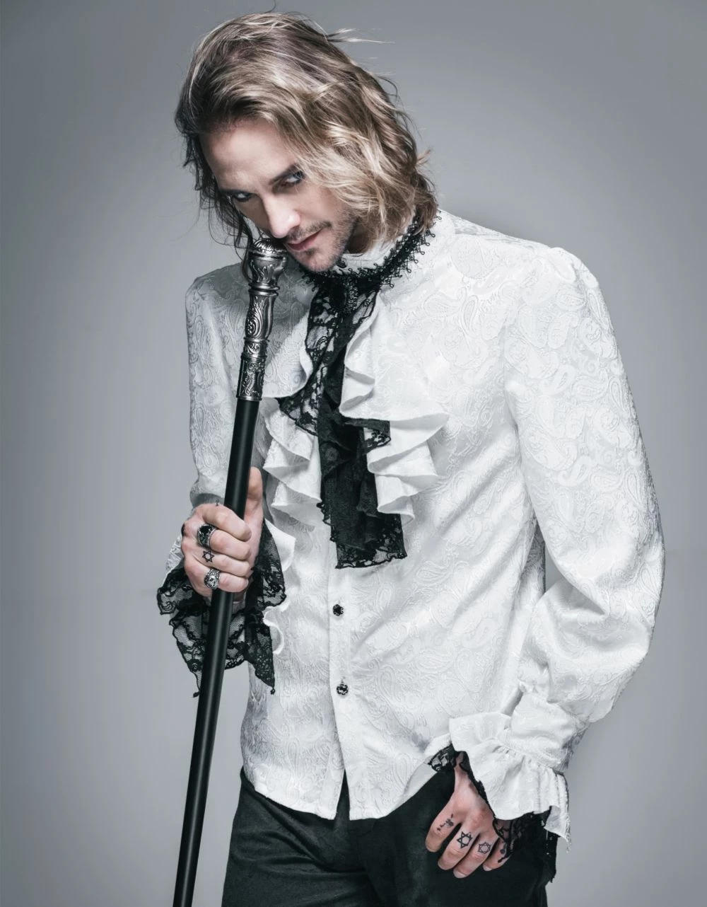 Chemise Gothique Vampire Blanche 3 Chemise Gothique Vampire Blanche