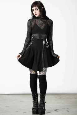 Mini Jupe KILLSTAR 'Space Wave' -DISCOBOLE Soldes space wave mini skirt w b x16001 900