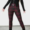 Pantalon KILLSTAR 'tartanarchist' -DISCOBOLE Soldes tartanarchist trousers crimson w c x1600 900