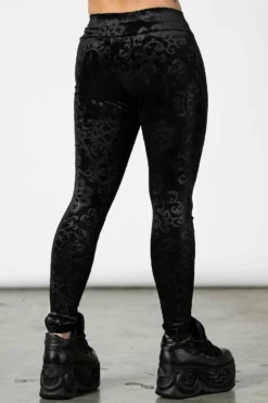 Leggings Velours KILLSTAR 'to Ashes' -DISCOBOLE Soldes to ashes velvet leggings e x1600 900
