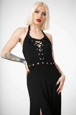 Robe KILLSTAR 'Tristania' -DISCOBOLE Soldes tristania maxi halter dress c x1600 900
