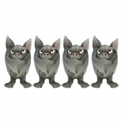 NEMESIS NOW Lot De 4 Figurines Chauve-souris Vampire 'Fang'