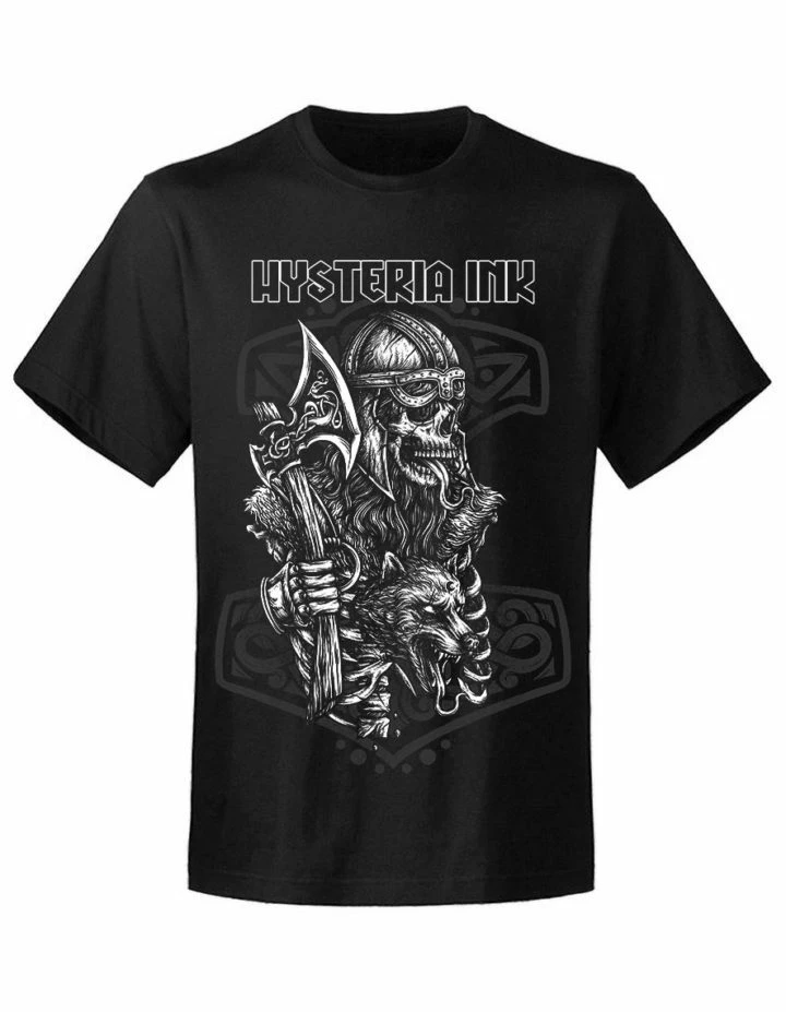 T-shirt HYSTERIA INK 'viking Skull' 3 T-shirt HYSTERIA INK 'viking Skull'