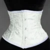 Serre-taille Gothique Brocarde Blanc -DISCOBOLE Soldes white brocade waist cincher 900