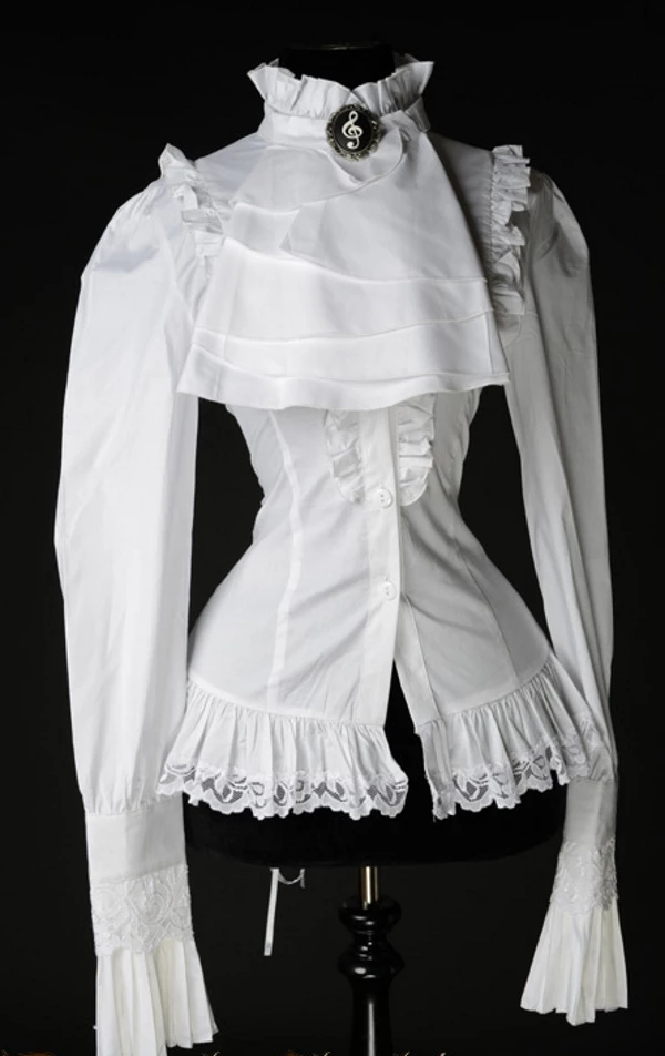 Chemisier Gothique Victorien Blanc 3 Chemisier Gothique Victorien Blanc